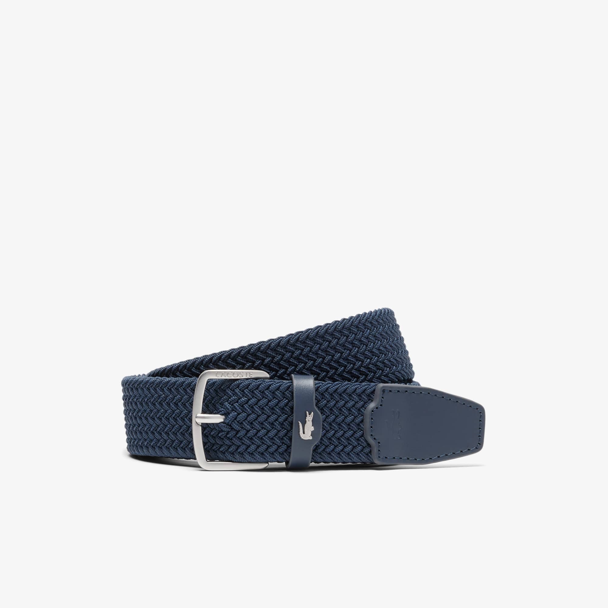 Lacoste Stretch Canvas Belt - 39 In In Black