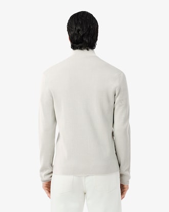 Men's Zip-Up Cotton Rib Sweater
