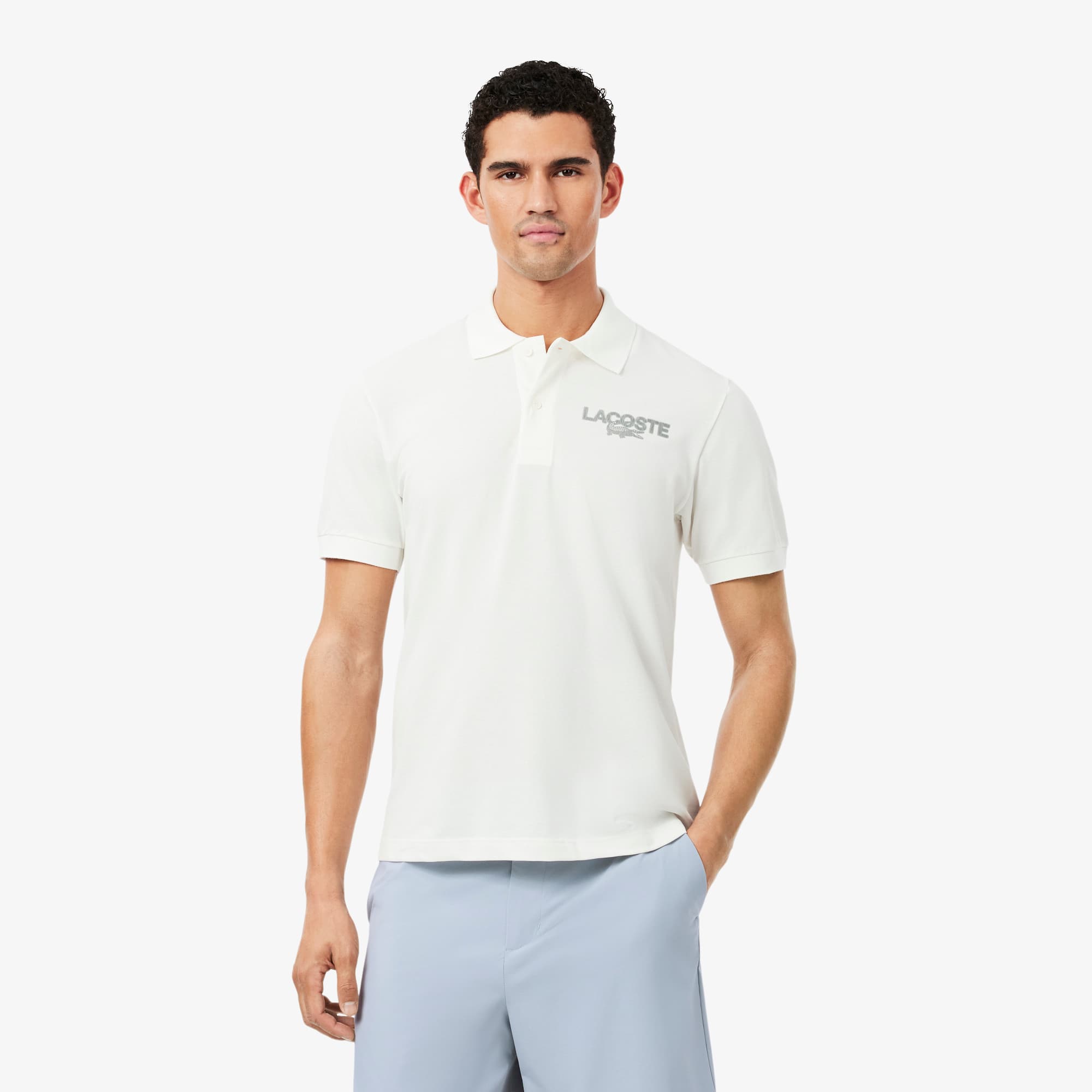 Classic Fit Printed Piqué Polo Shirt