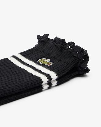 Women's Lace Edge Ribbed Socks