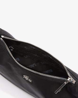 Unisex Metal Crocodile Branded Strap Nylon Shoulder Bag