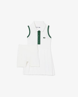Sleeveless Petit Piqu&eacute; Dress