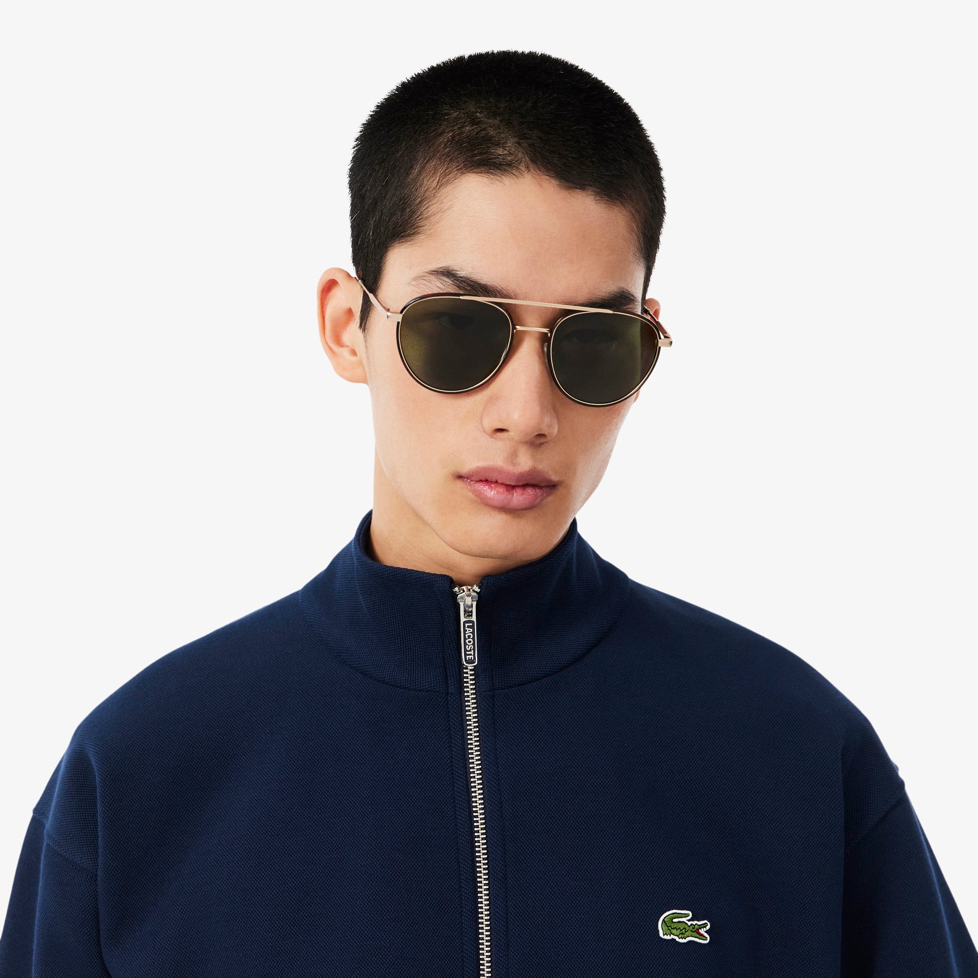 Double Face Piqué Zipped Sweatshirt