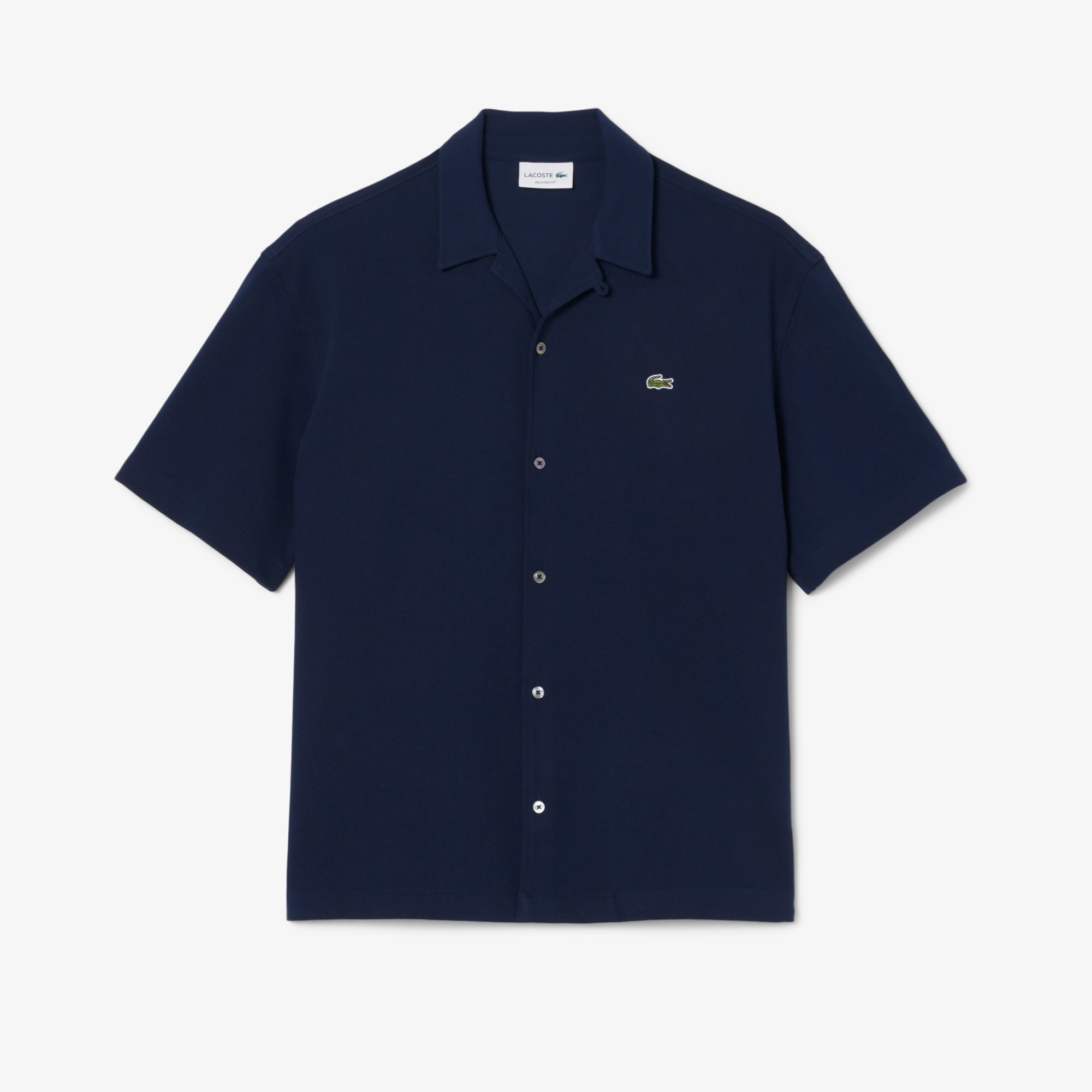 Relaxed Fit Short Sleeved Piqué Shirt - Button Down Shirts - New