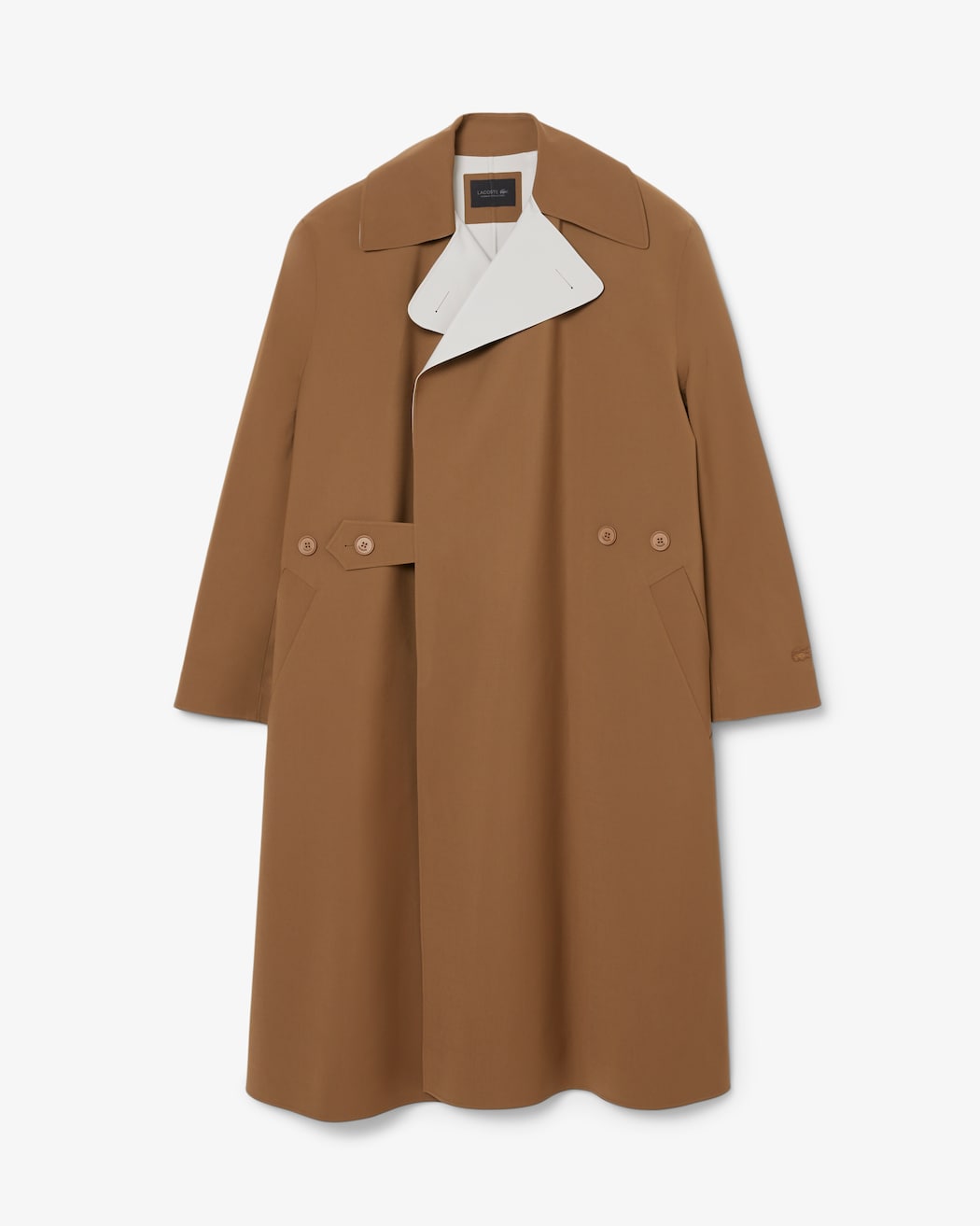 Runway Wool Blend Trench Coat by Lacoste