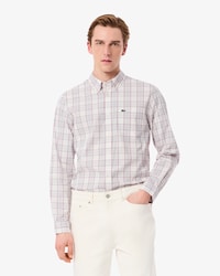 Men's Slim Fit Stretch Plaid Shirt