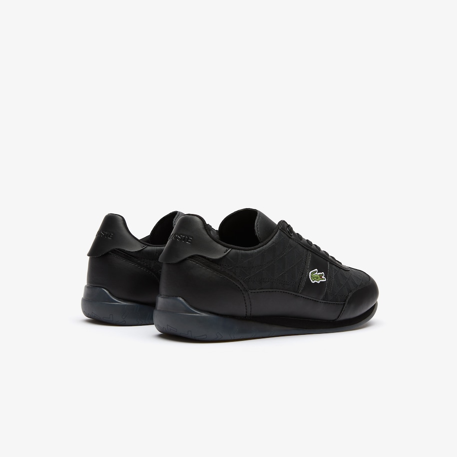 men's lacoste angular textile and leather sneakers