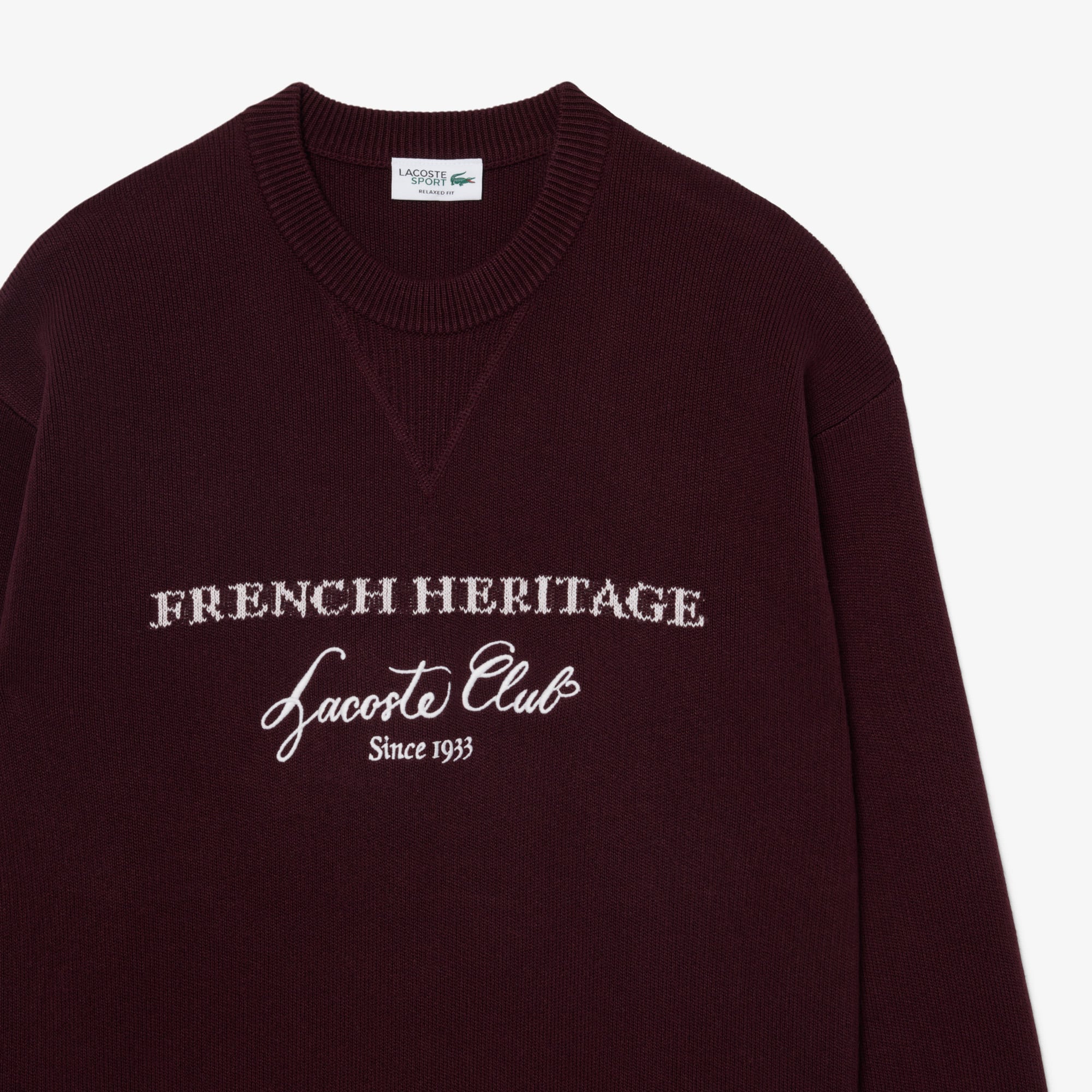 Wool Blend Crew Neck Tennis Heritage Sweater - Sweaters