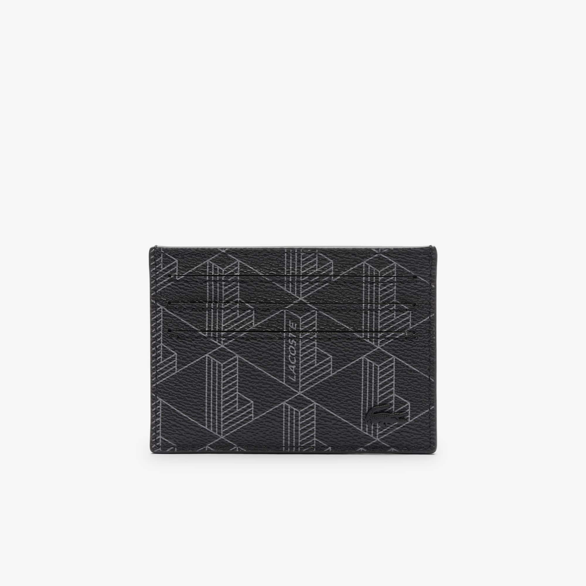Lacoste The Blend Monogram Print Canvas Card Holder