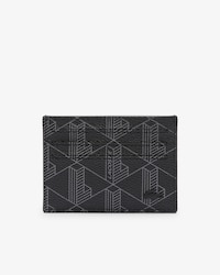The Blend Monogram Print Canvas Card Holder