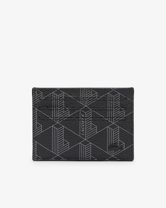 The Blend Monogram Print Canvas Card Holder