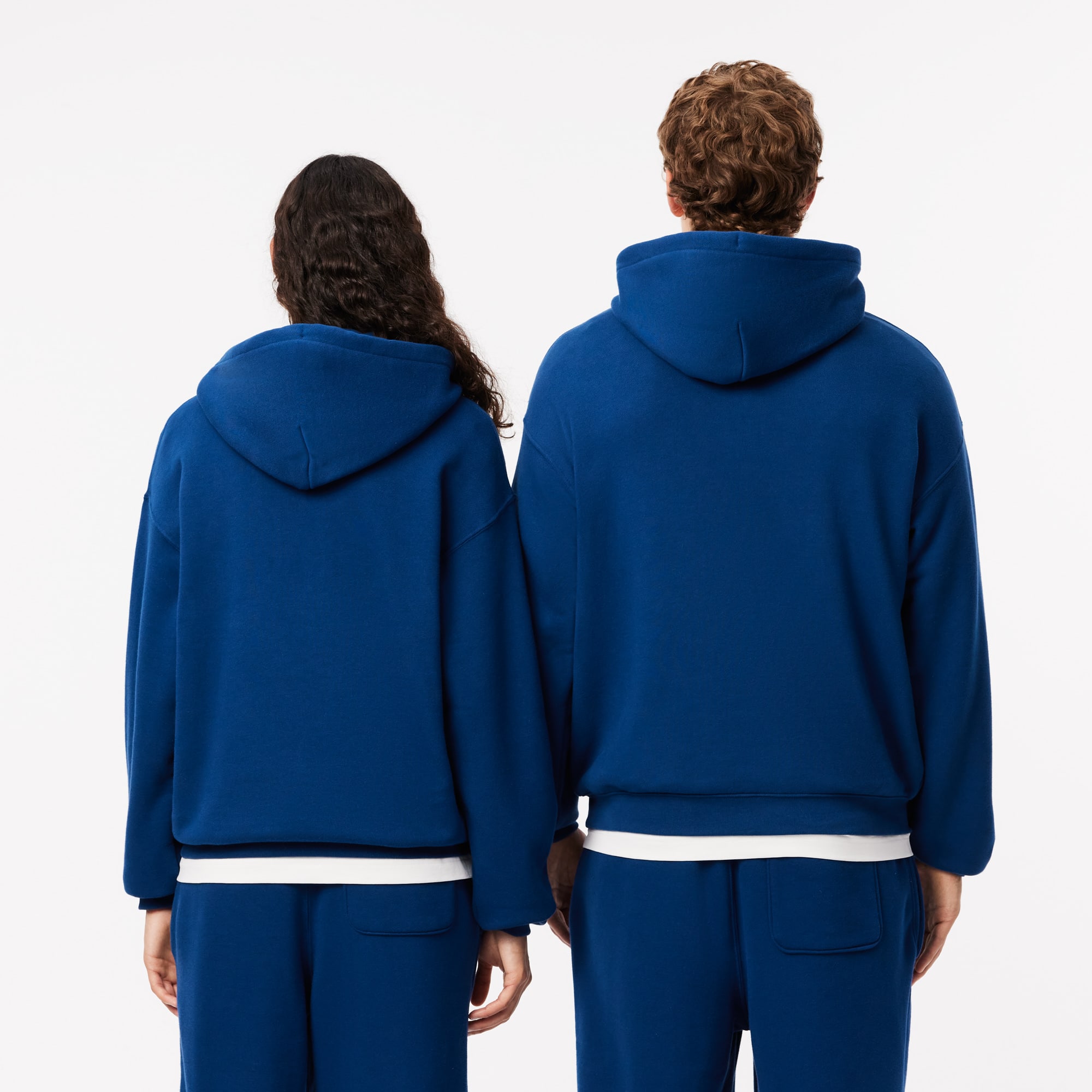 Unisex Loose Fit Badge Accent Hoodie