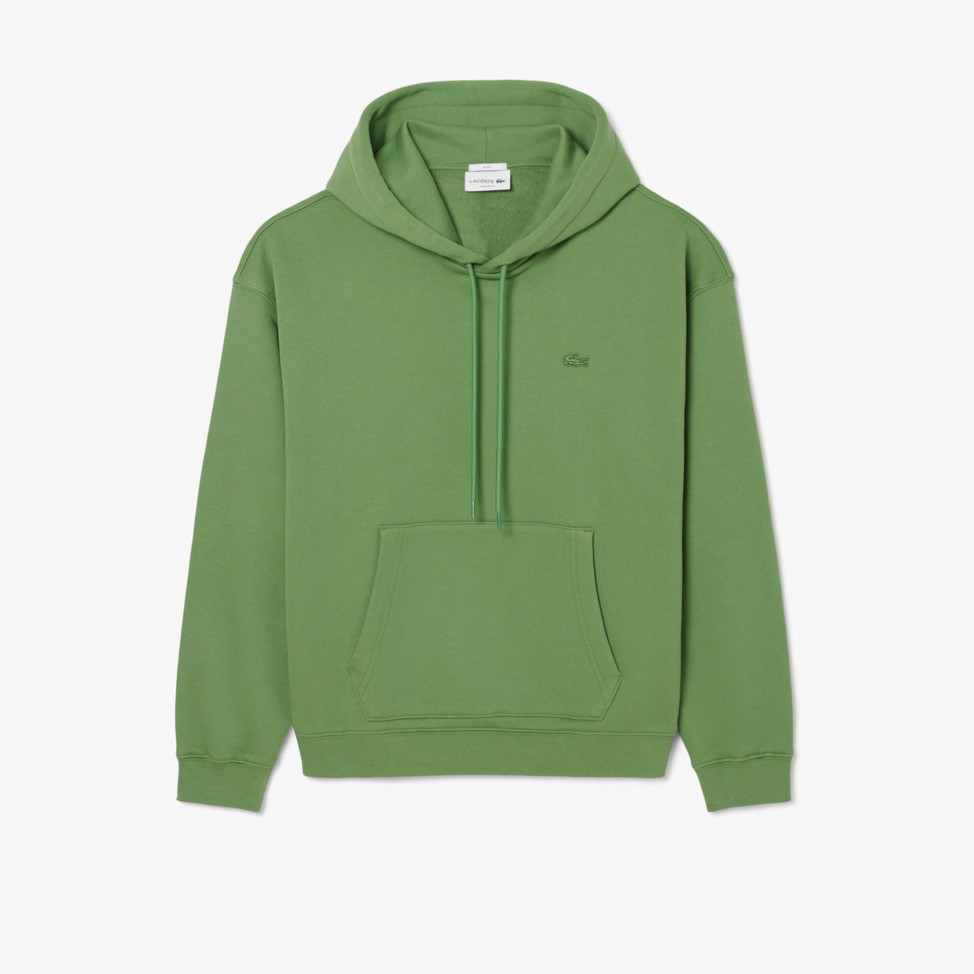 Lacoste Unisex Heavy Fleece Hoodie - M In Green
