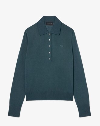 Runway Polo Collar Merino Wool Sweater