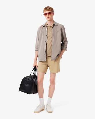 Men's Paris Classic Fit Open Neck Embroidered Polo