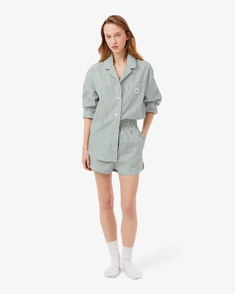 Oversized Striped Poplin Pajama Set