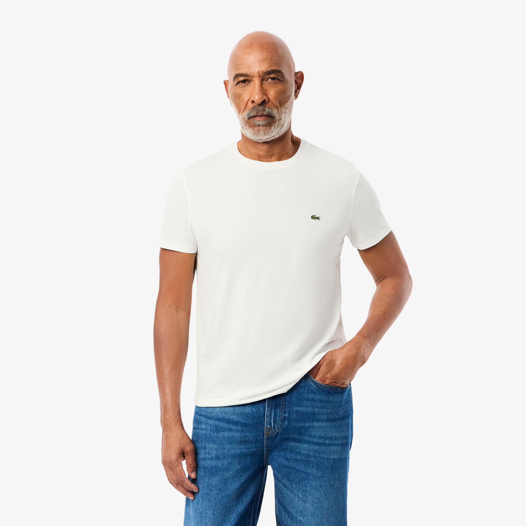 Tシャツ・カットソー LACOSTE Men T-shirt White TH7318 001 Lacoste Classic Men's T-Shirt White TH7318-00-001 | FOOTDISTRICT