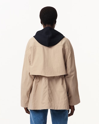 Gabardina Oversized Repelente al Agua
