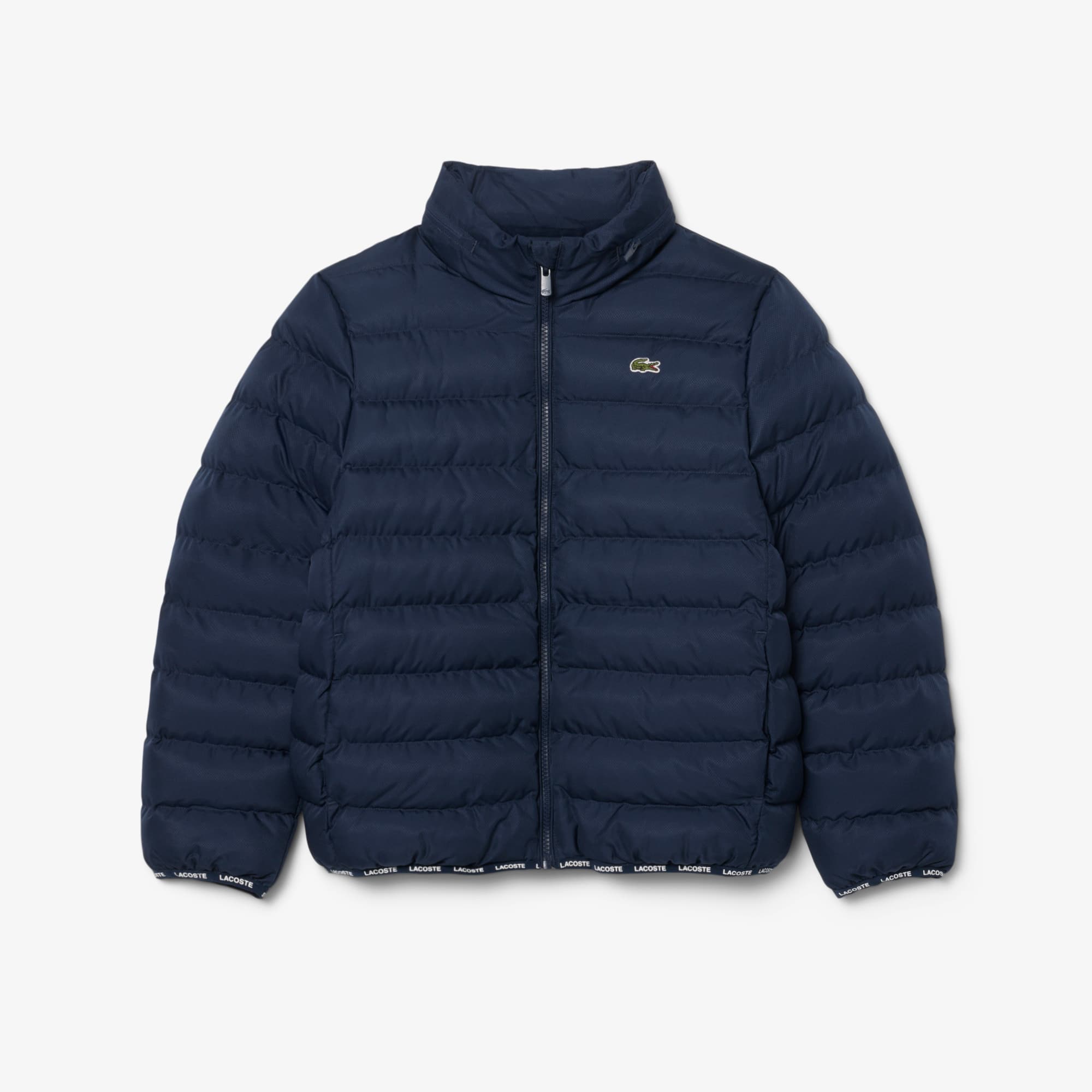 Lacoste Unisex Fleece Lined Hooded Puffed Jacket - 8 Years In Blue