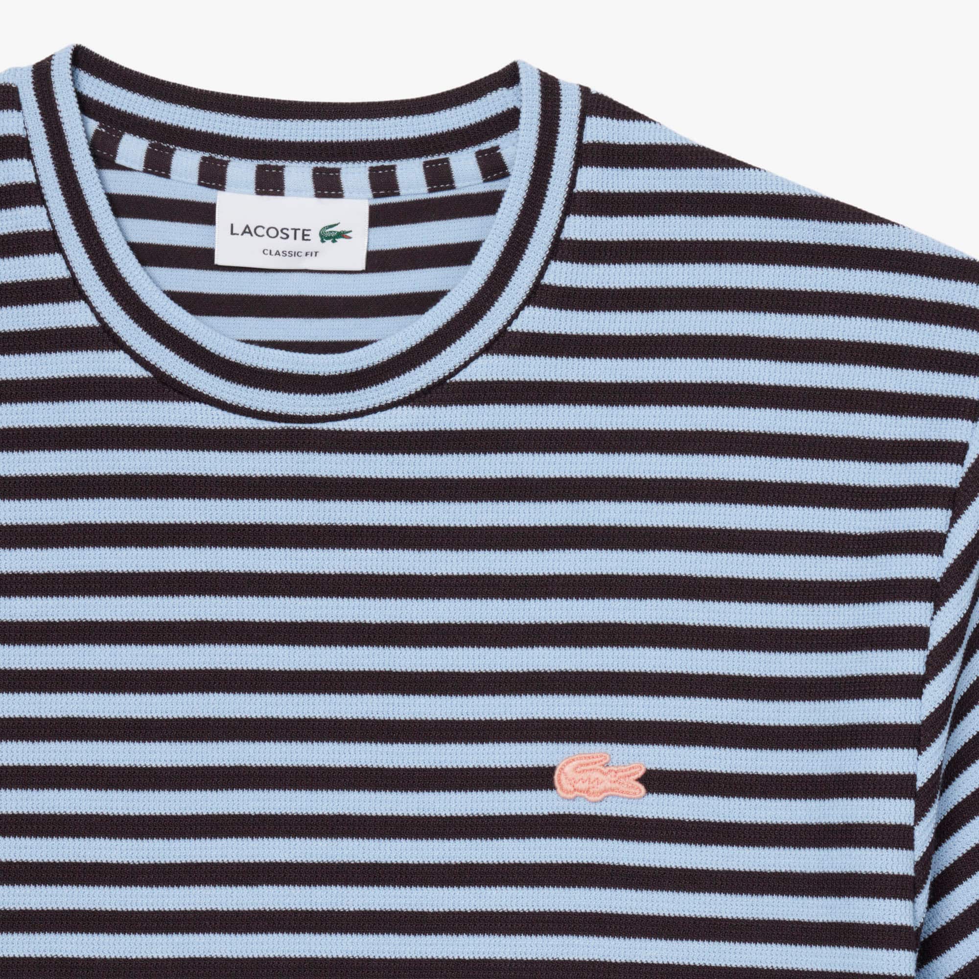 Textured Striped Cotton T-Shirt - Men's Collection - New In 2026