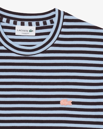 Textured Striped Cotton T-Shirt