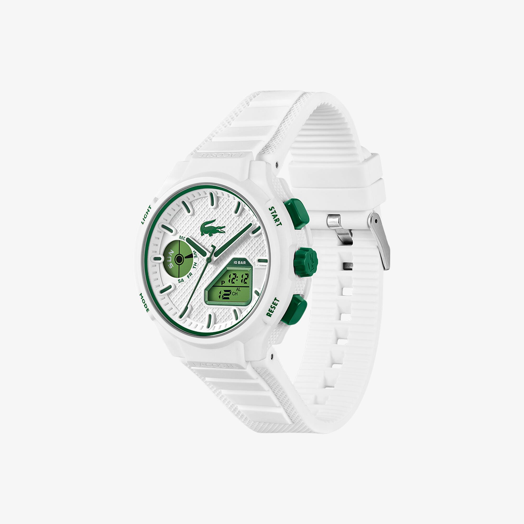LACOSTE L33-X ホワイト LC33 Analog and Digital Silicone Watch - Watches & Jewelry - New