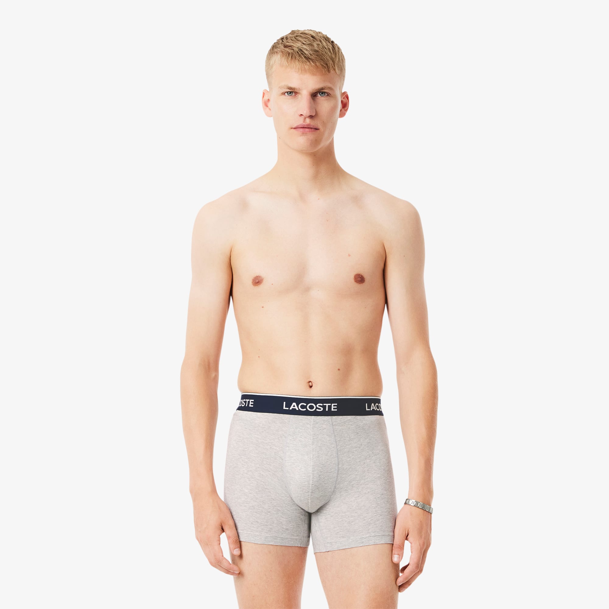 Lacoste Men's 3-Pack Stretch Cotton Boxer Briefs