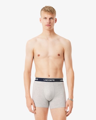 Paquete de 3 calzoncillos b&oacute;xer de algod&oacute;n el&aacute;stico para hombre