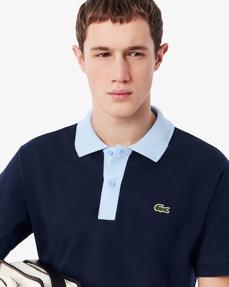 Polo de corte clásico con cuello en contraste L.12.12 para hombre