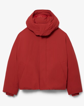 Runway High Neck Hooded Puffed Jacket