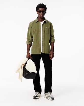 Men's Regular Fit Velour Shirt
