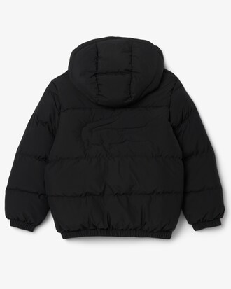 Unisex Embroidered Crocodile Hooded Puffed Jacket