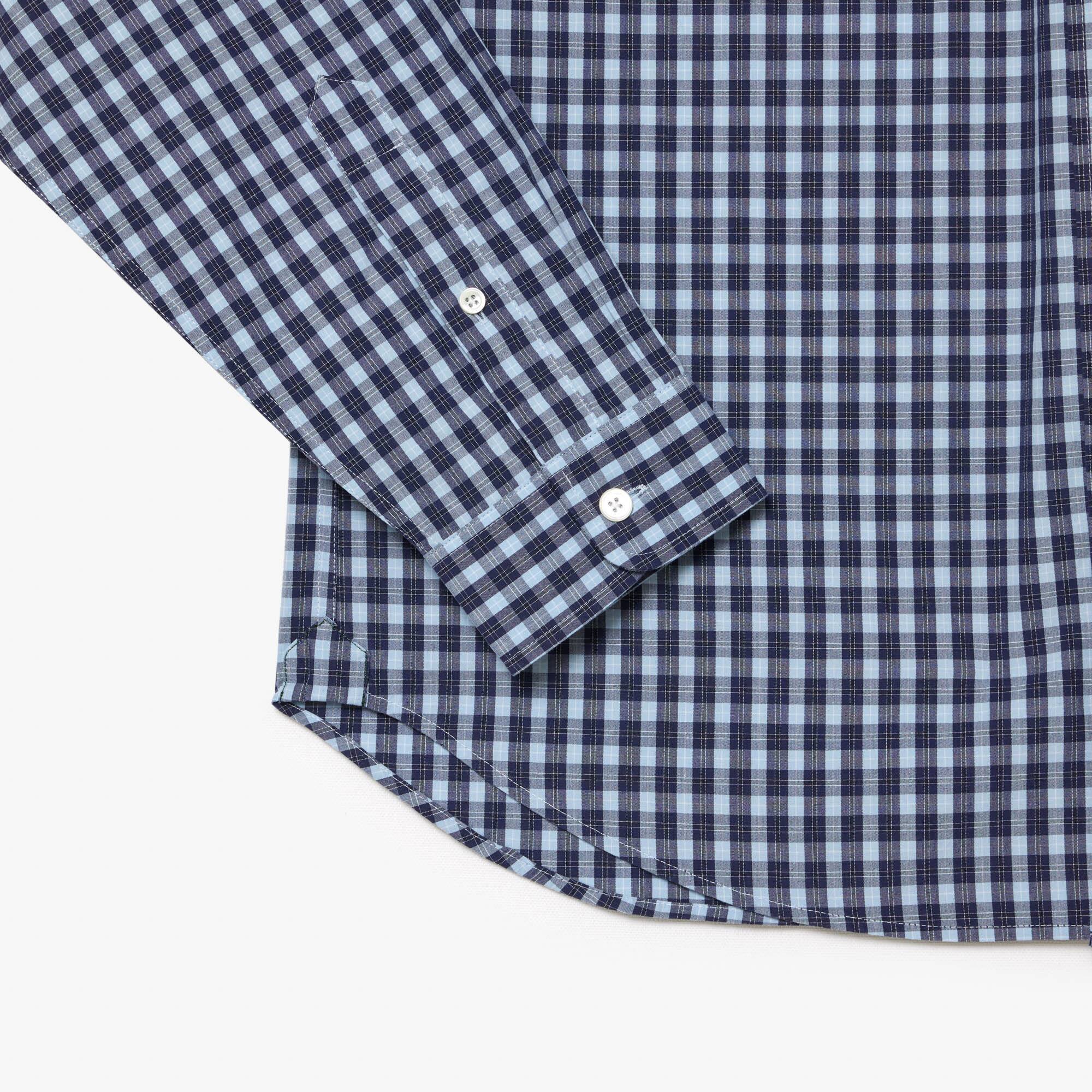 Men's Regular Fit Plaid Poplin Shirt - Button Down Shirts - New In