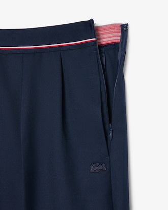Women's Oversized Wool Blend Pleated Pants