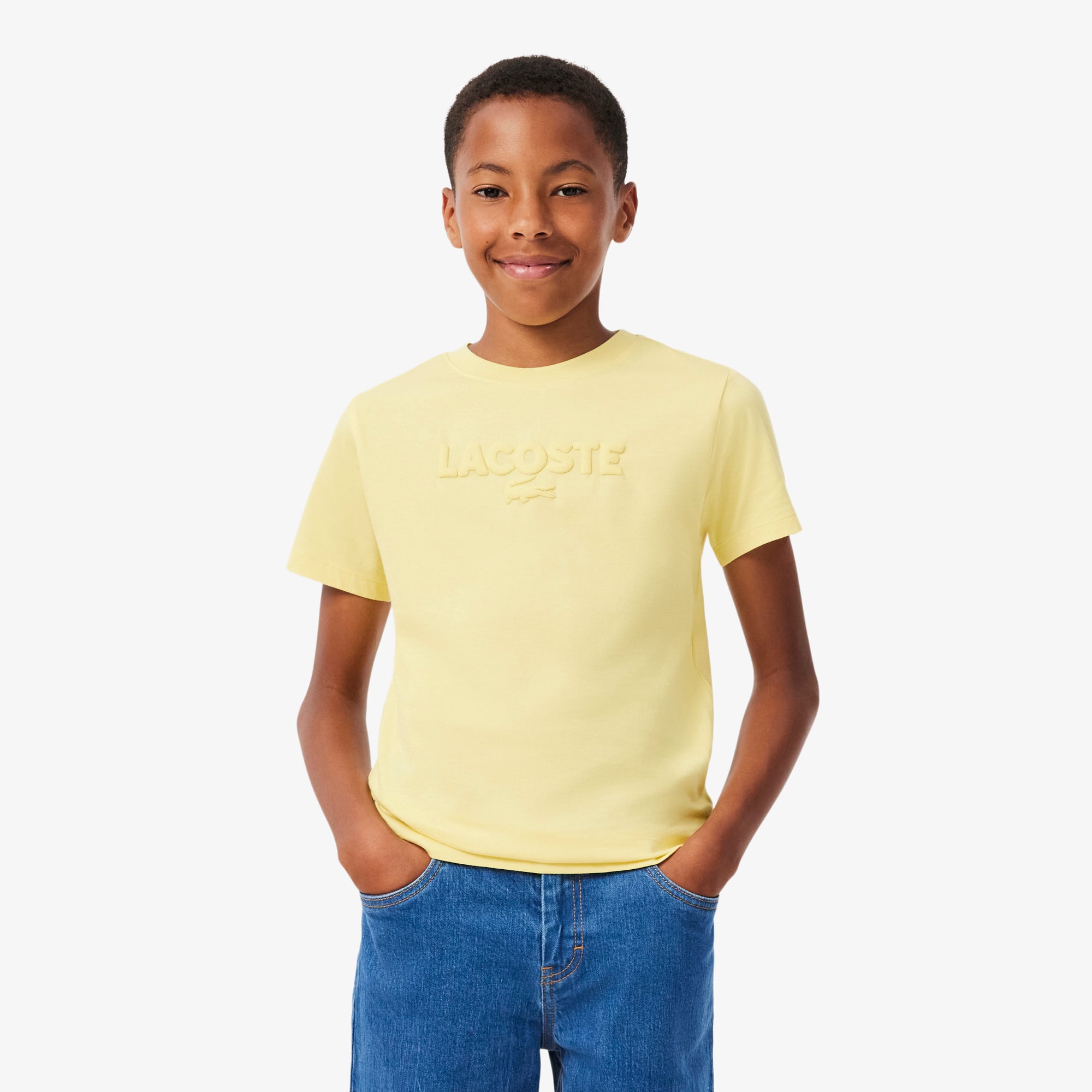 Textured Lacoste Cotton T-Shirt