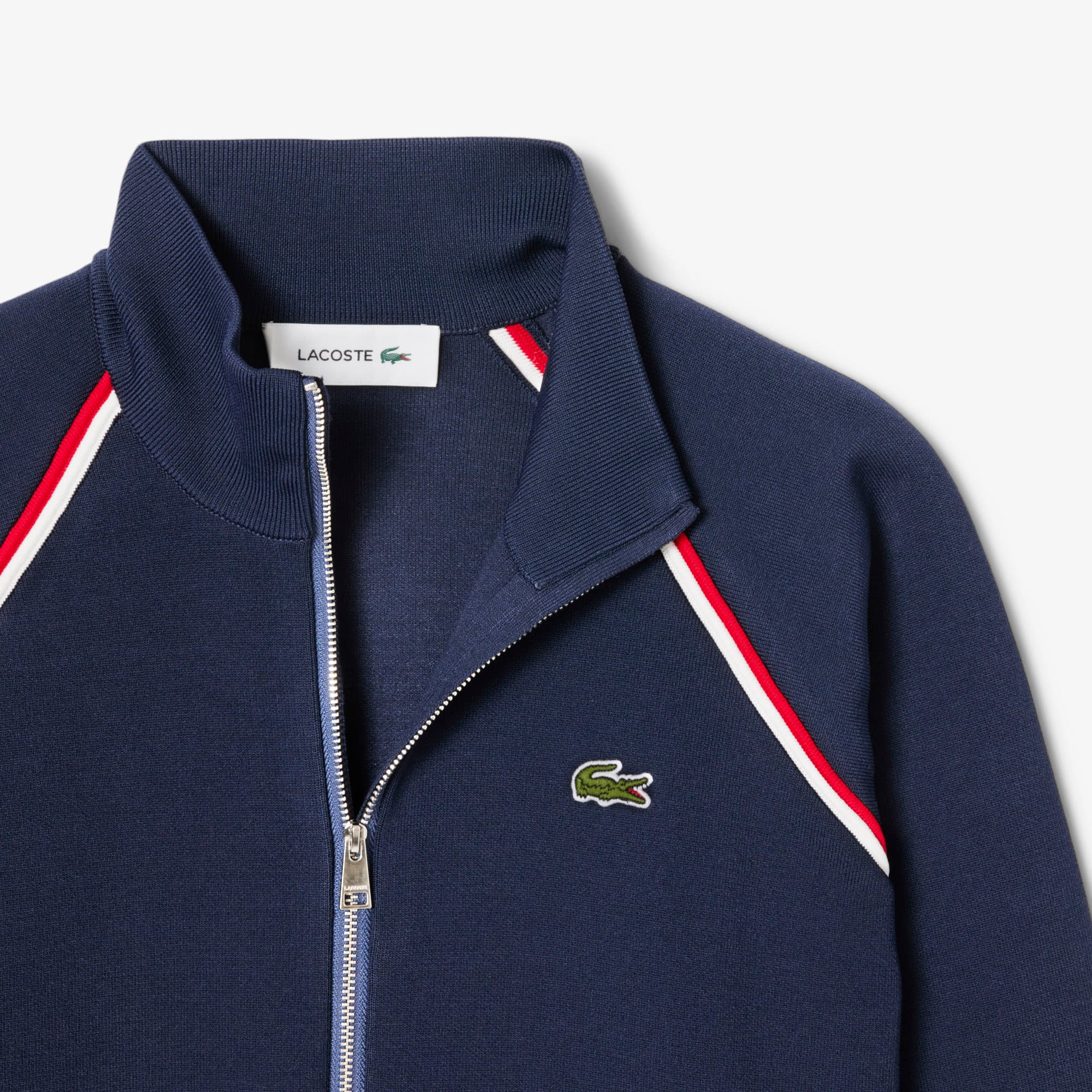 Women's High-Neck Zip Front Double Face Sweater - Sweaters