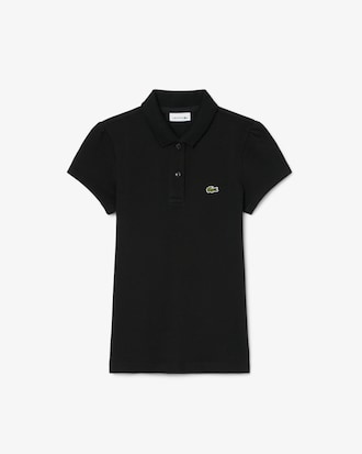 Girls' Scalloped Collar Piqué Polo