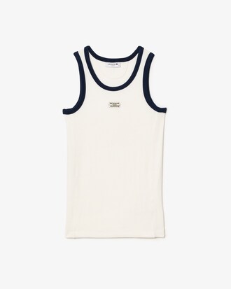 D&eacute;bardeur en maille c&ocirc;tel&eacute;e fluide badge tennis