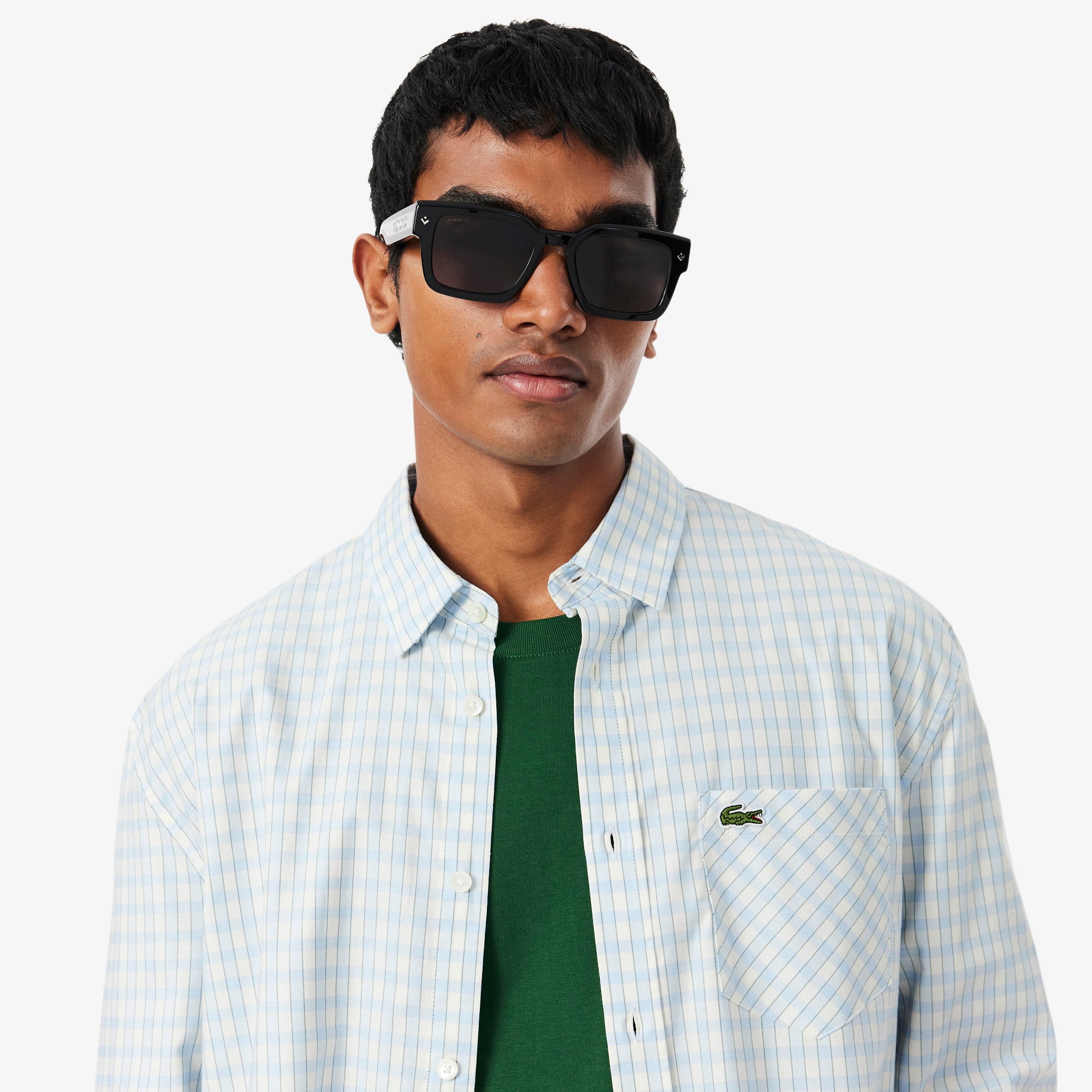 Cotton Twill Plaid Shirt