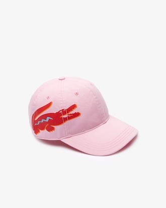 Casquette unie en gabardine de coton avec crocodile XXL
