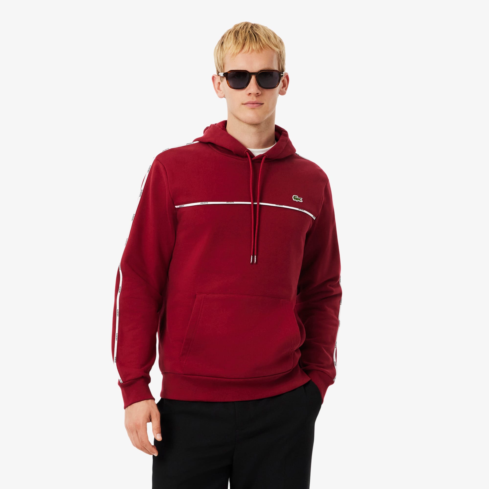 Lacoste Men's Classic Fit Logo Stripe Sweatshirt