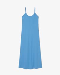 Robe longue &agrave; bretelles longue coton c&ocirc;tel&eacute;