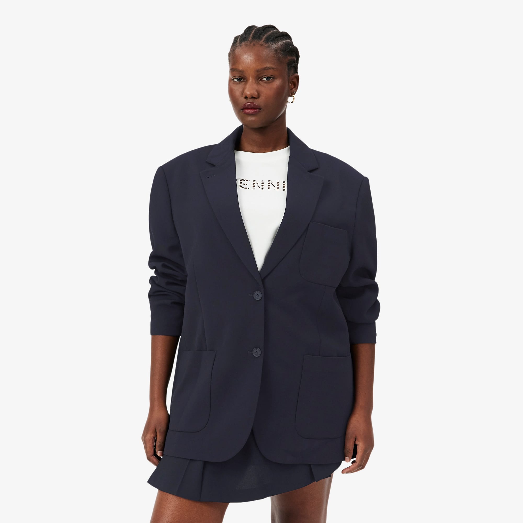 Fluid Piqué Blazer