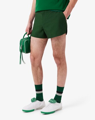 Runway Trim Accent Wool Shorts