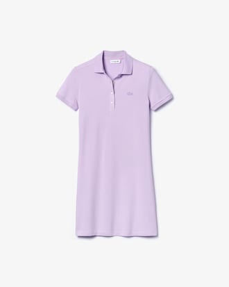 Robe polo en piqu&eacute; de coton stretch
