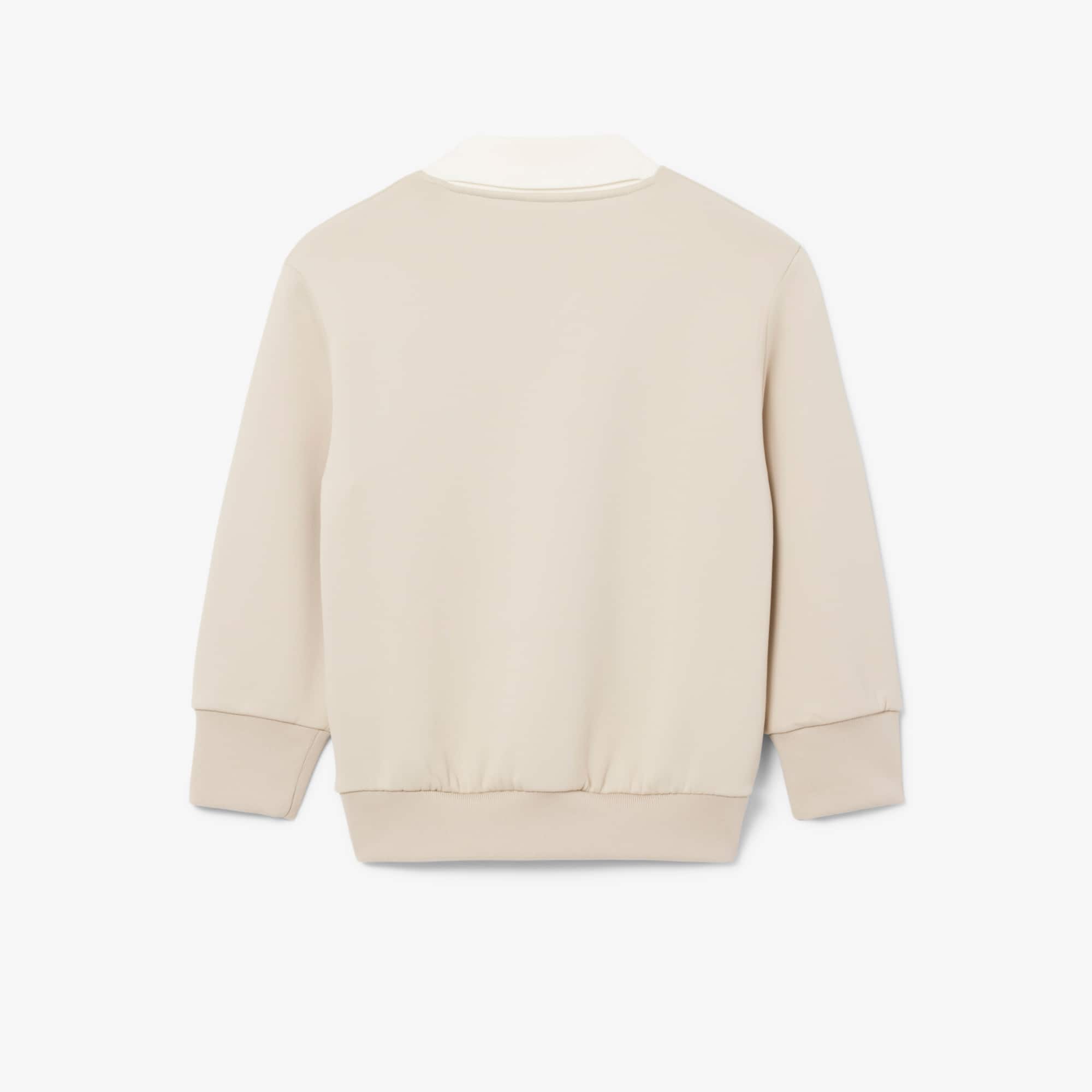 Runway Satin Knit V Neck Sweatshirt