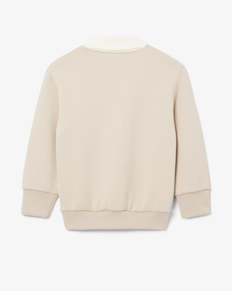 Runway Satin Knit V Neck Sweatshirt