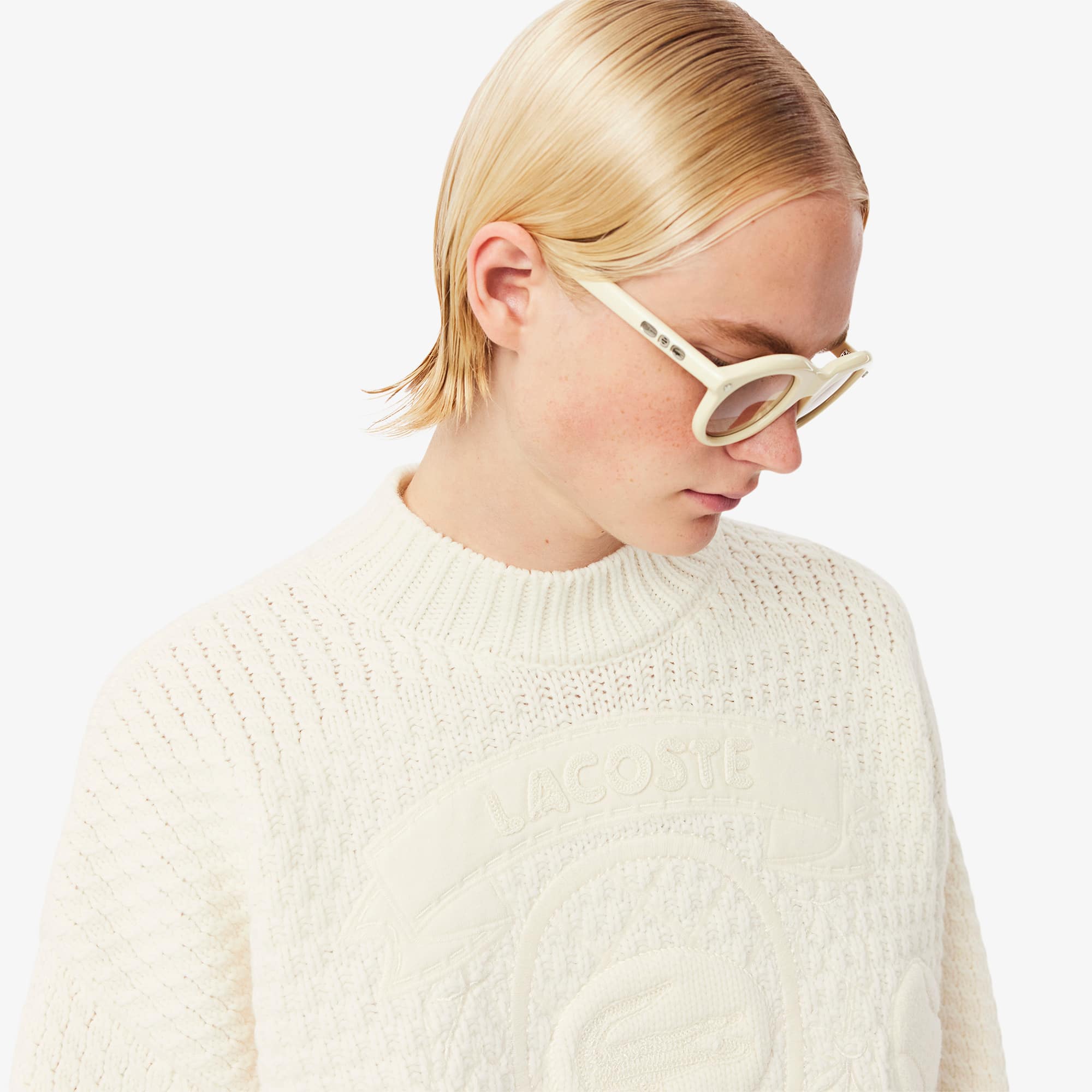 Runway Embroidered Badge Wool Sweater