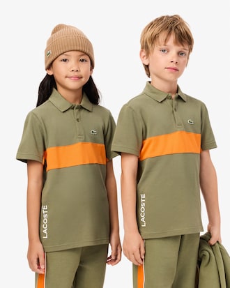 Kids' Contrast Band Petit Piqué Polo