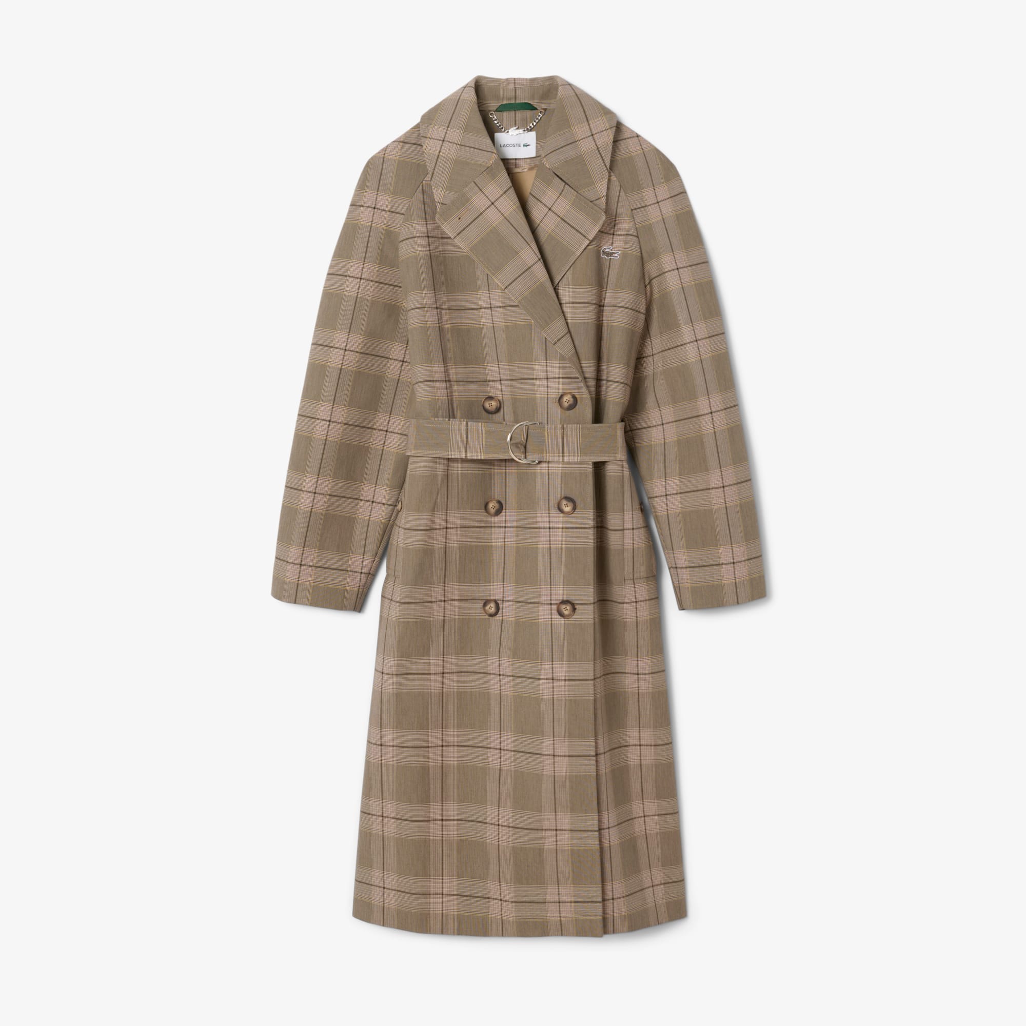 Women's Water-Repellent Plaid Wrap Coat